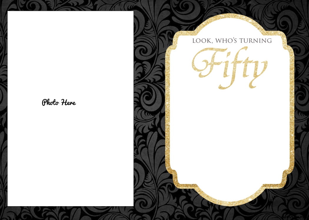 FREE Printable 50th Birthday Invitations Template DREVIO