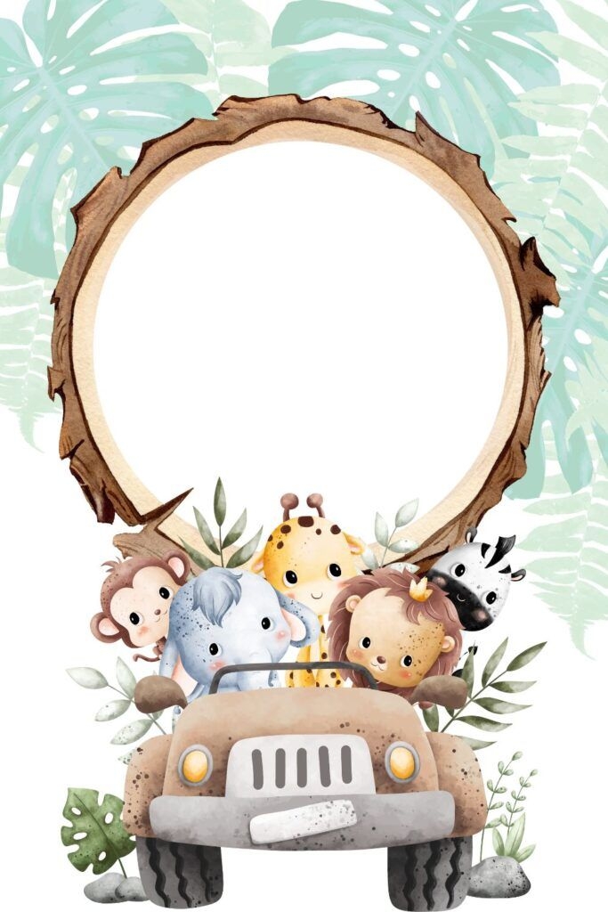 Free Printable Blank Safari Invitation Template pdf Safari 