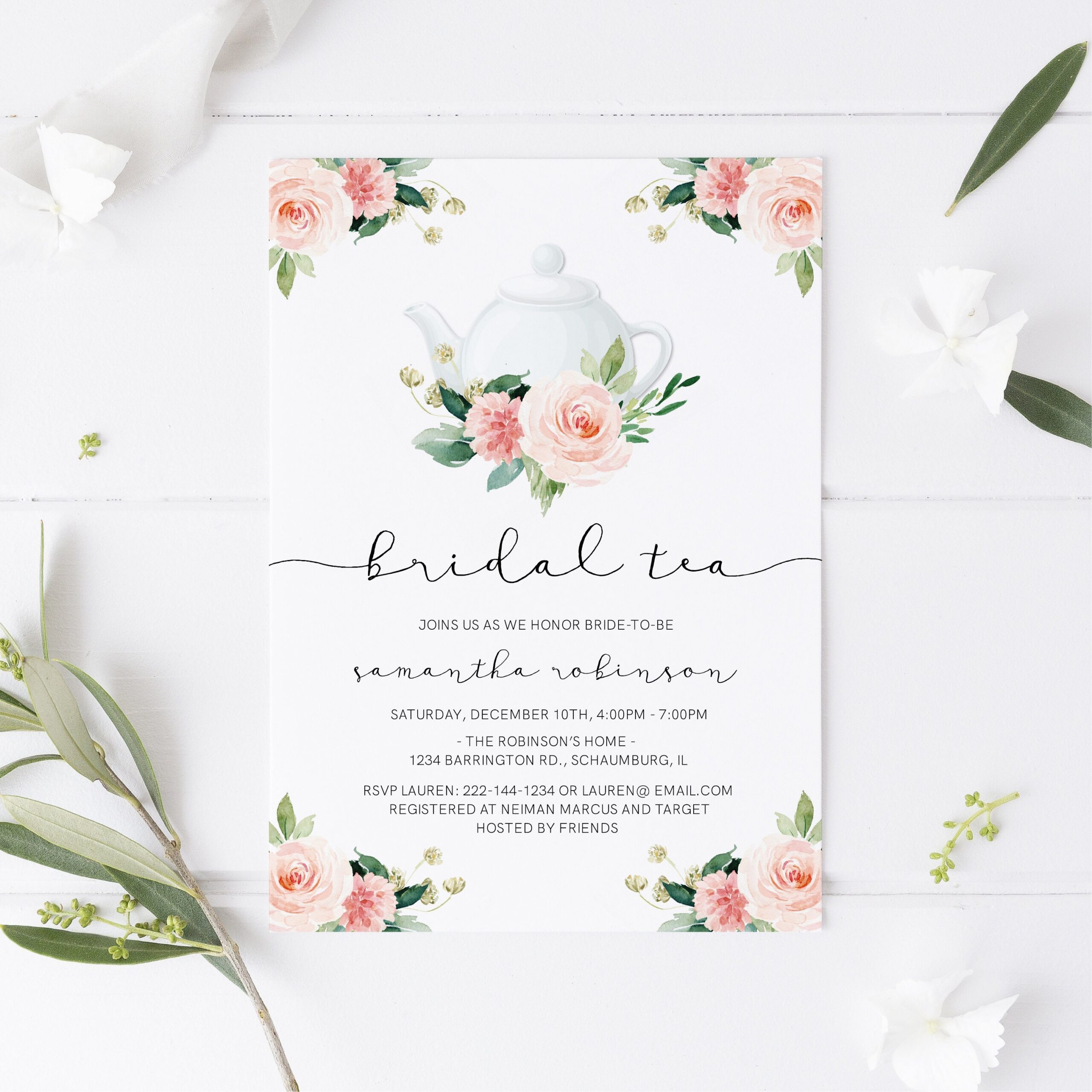 Free Printable Bridal Tea Party Invitations Printable Form Templates 