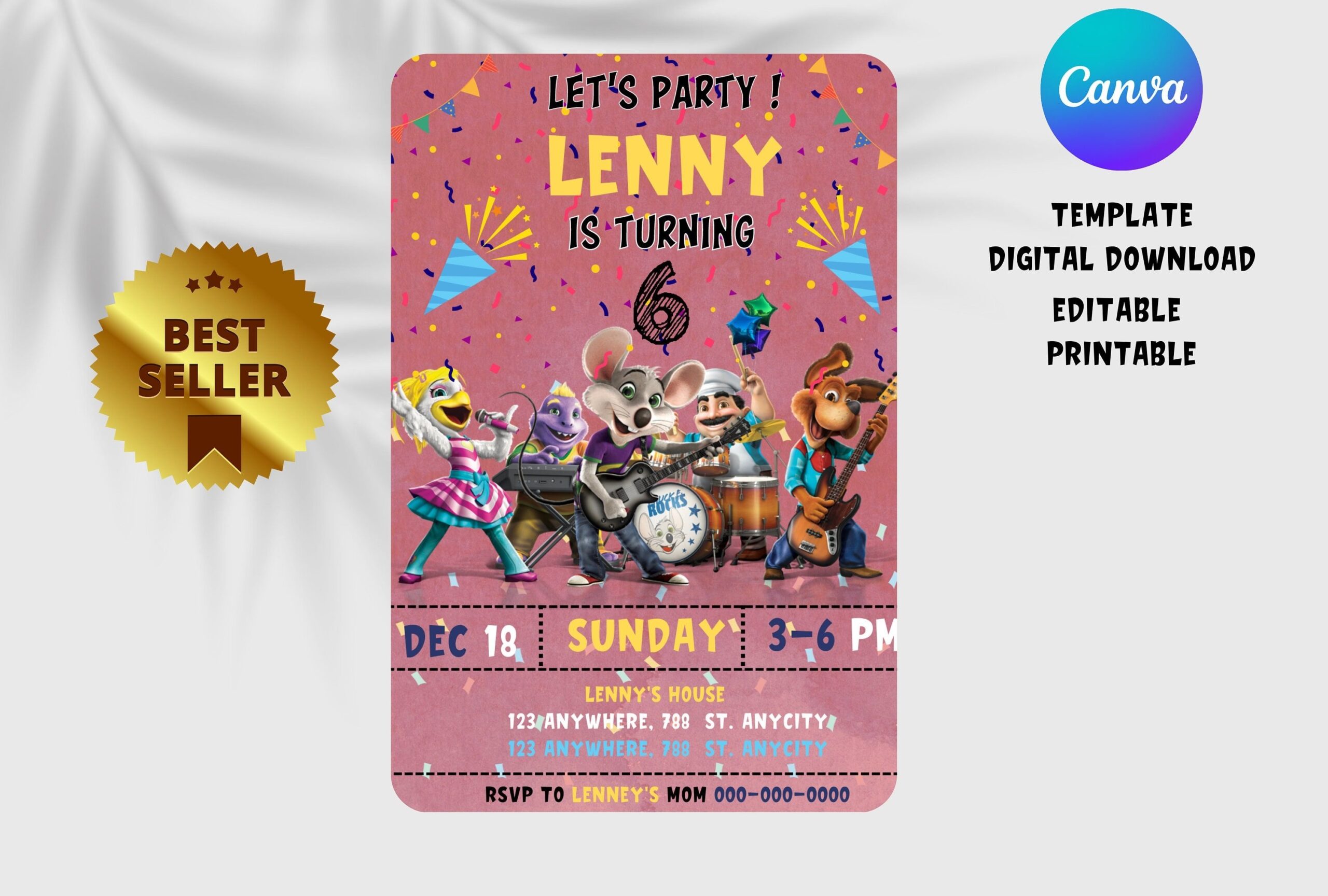 Free Printable Chuck E Cheese Invitation Template Printable Templates