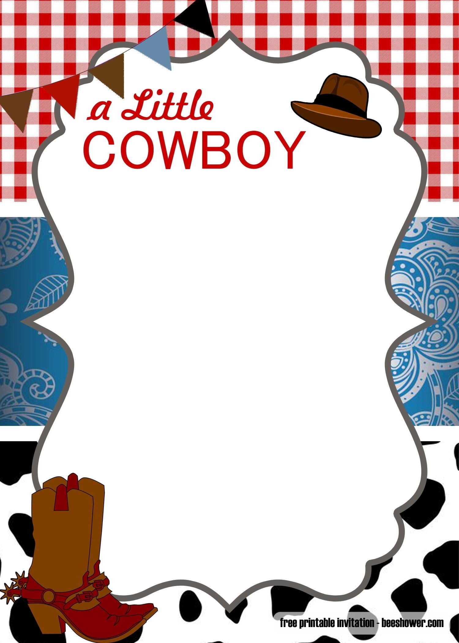 Free Printable Cowboy Invitation Template Free Printable