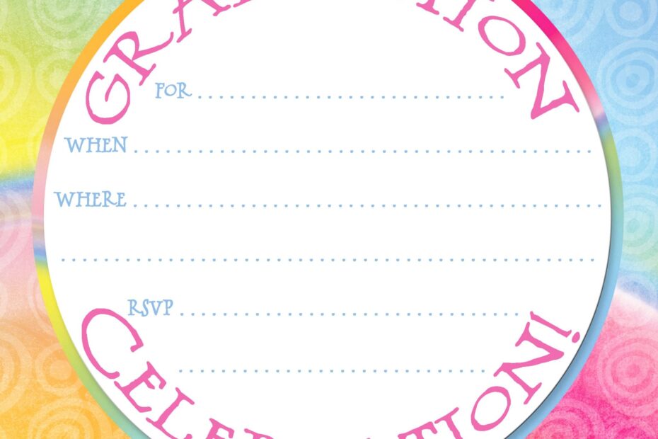 Free Printable Graduation Party Invitation Template Printable Party Kits