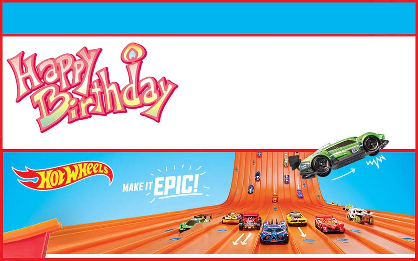 Free Printable Hot Wheels Birthday Party Invitation Invitations Online