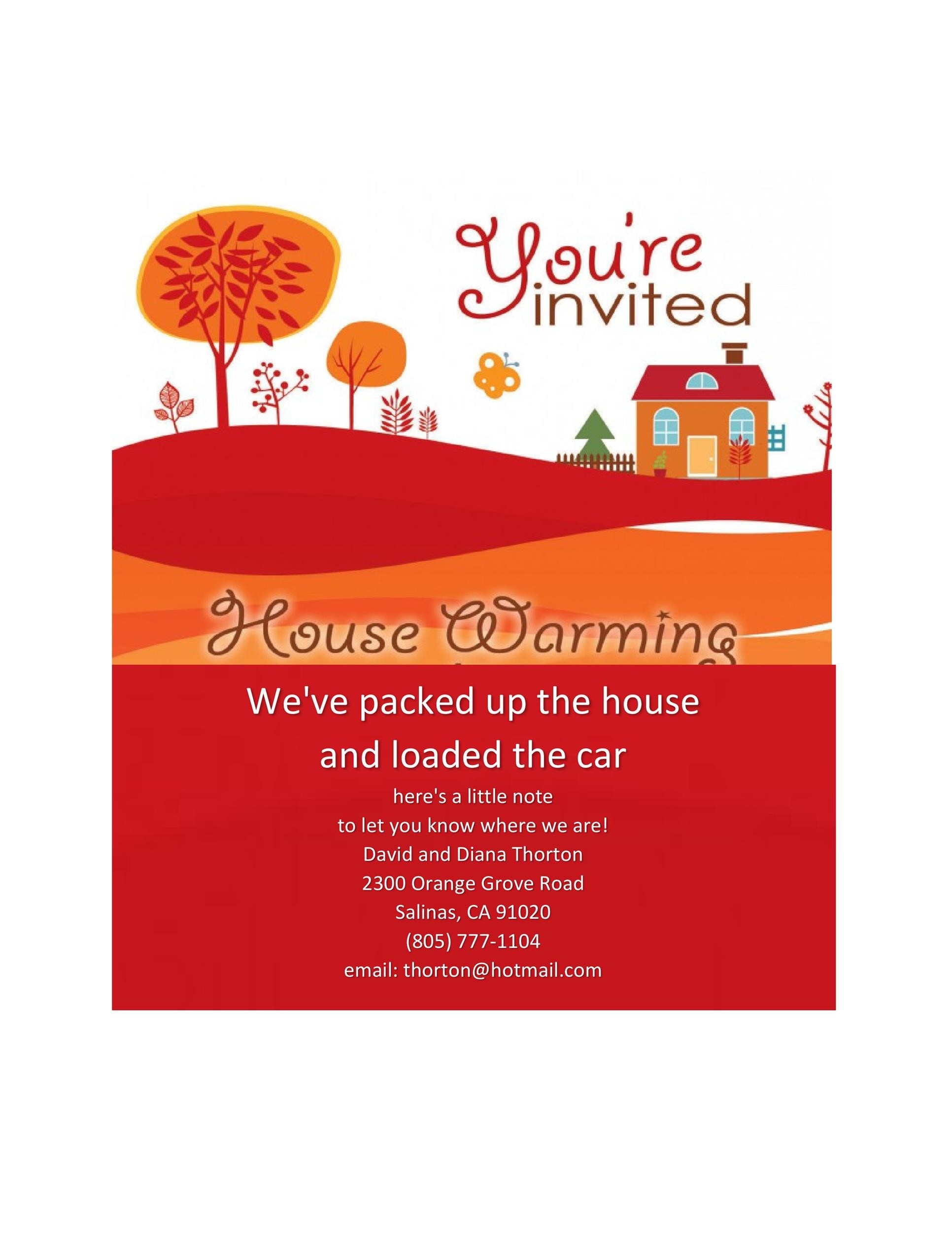 Free Printable Housewarming Party Invitations
