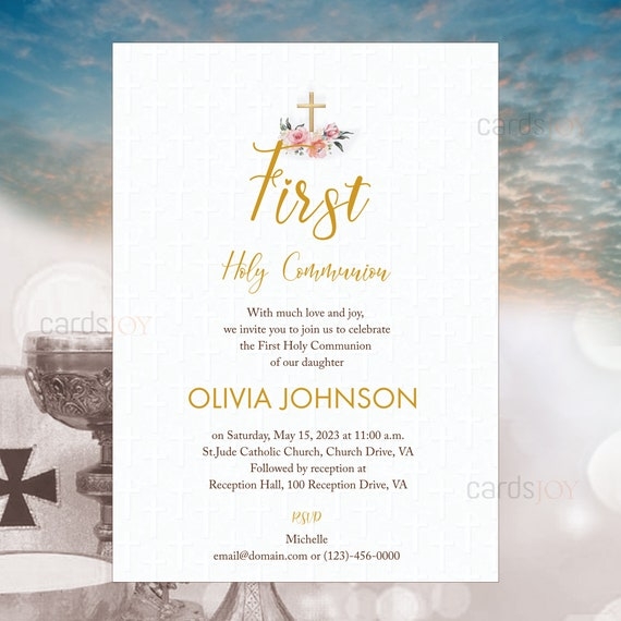 Free Printable Invitations First Communion Download Free Printable 