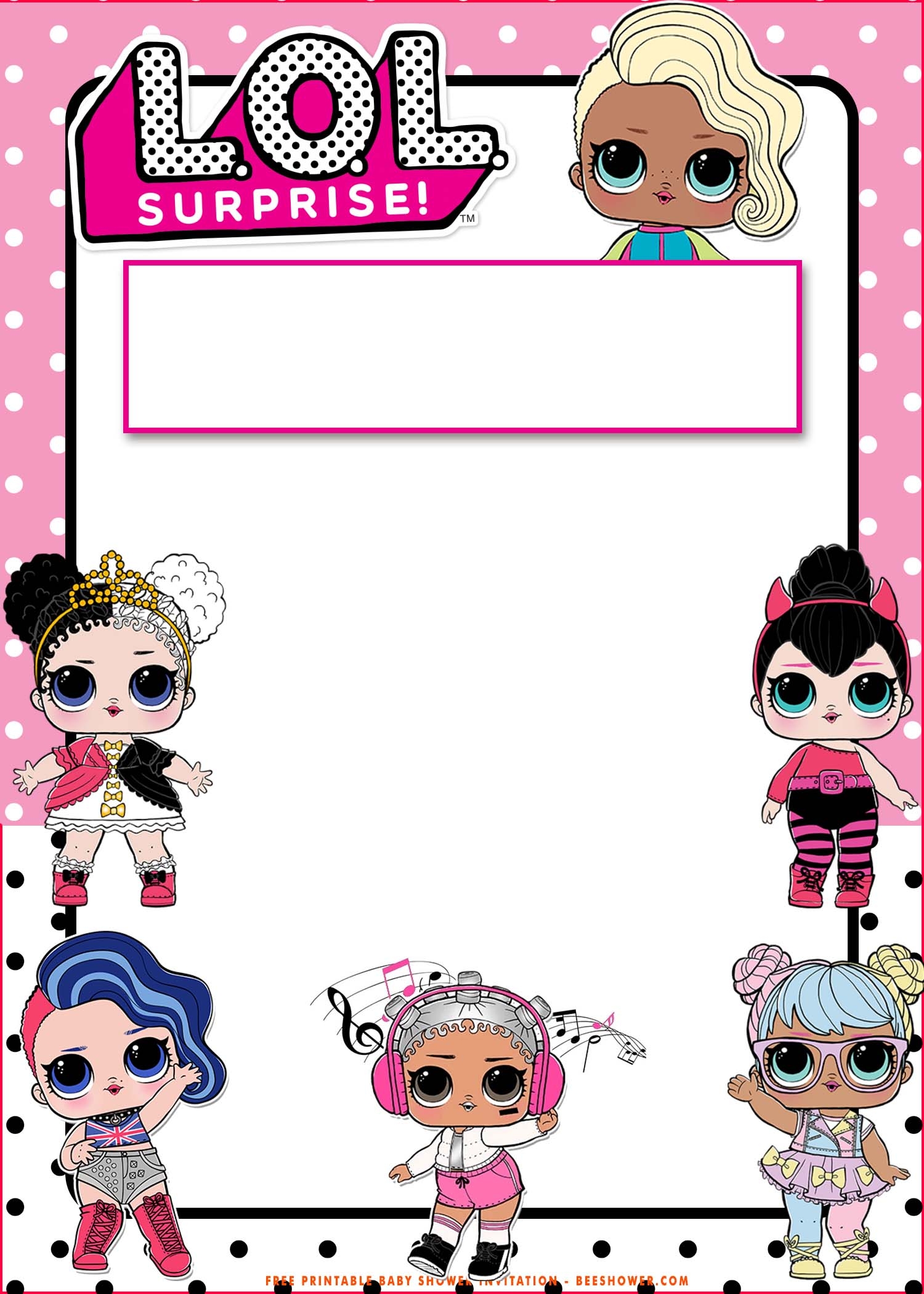 Free Printable Lol Surprise Invitation Template Printable Templates