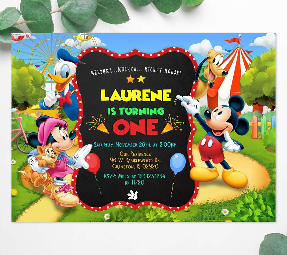 Free Printable Mickey Mouse 2nd Birthday Invitations Official Shop 