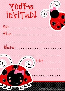 Free Printable Party Invitations Free Ladybug Invite Template 