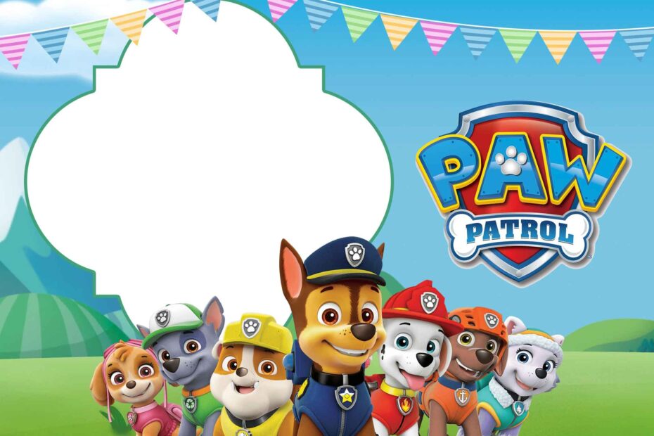 FREE PRINTABLE Paw Patrol Birthday Invitation Template Download
