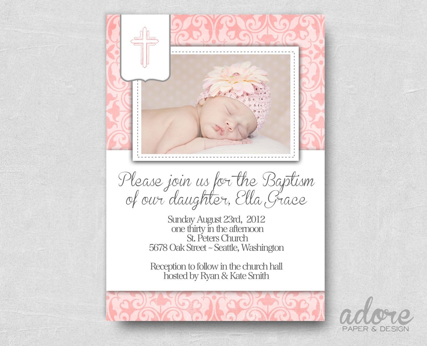 Free Printable Personalized Baptism Invitations Free Printable