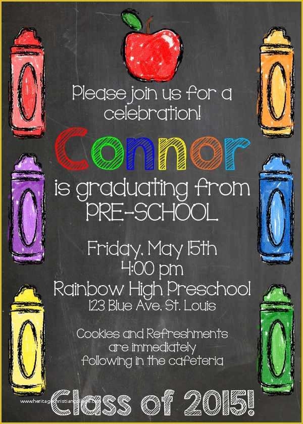 Free Printable Preschool Graduation Invitation Templates Of 42 