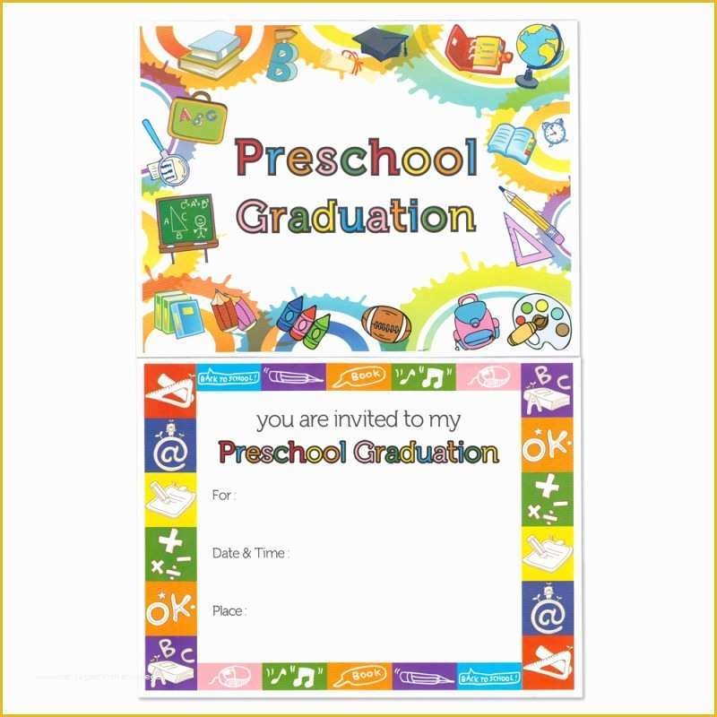 Free Printable Preschool Graduation Invitation Templates Of Preschool 