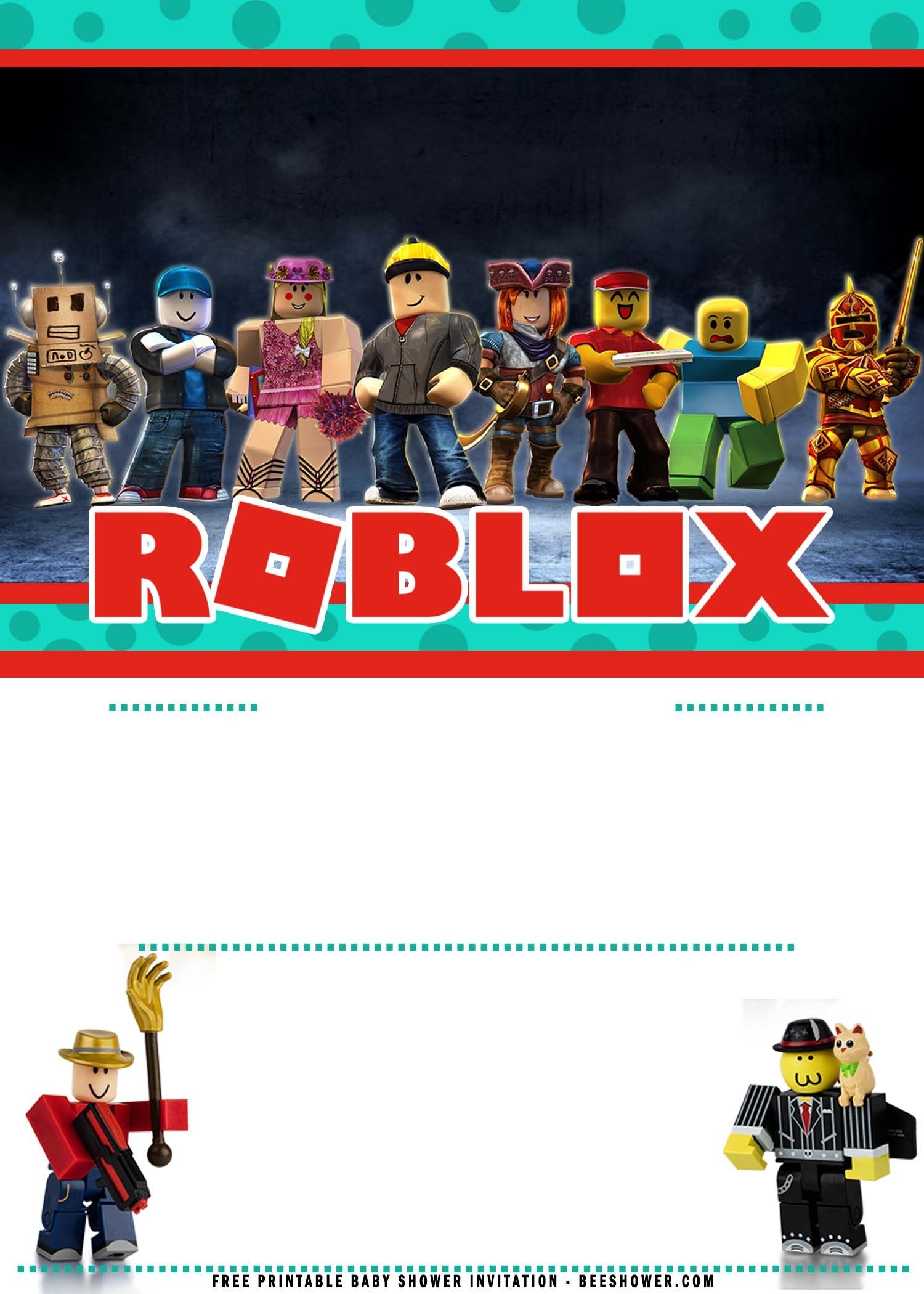 Free Printable Roblox Invitations Printable Word Searches