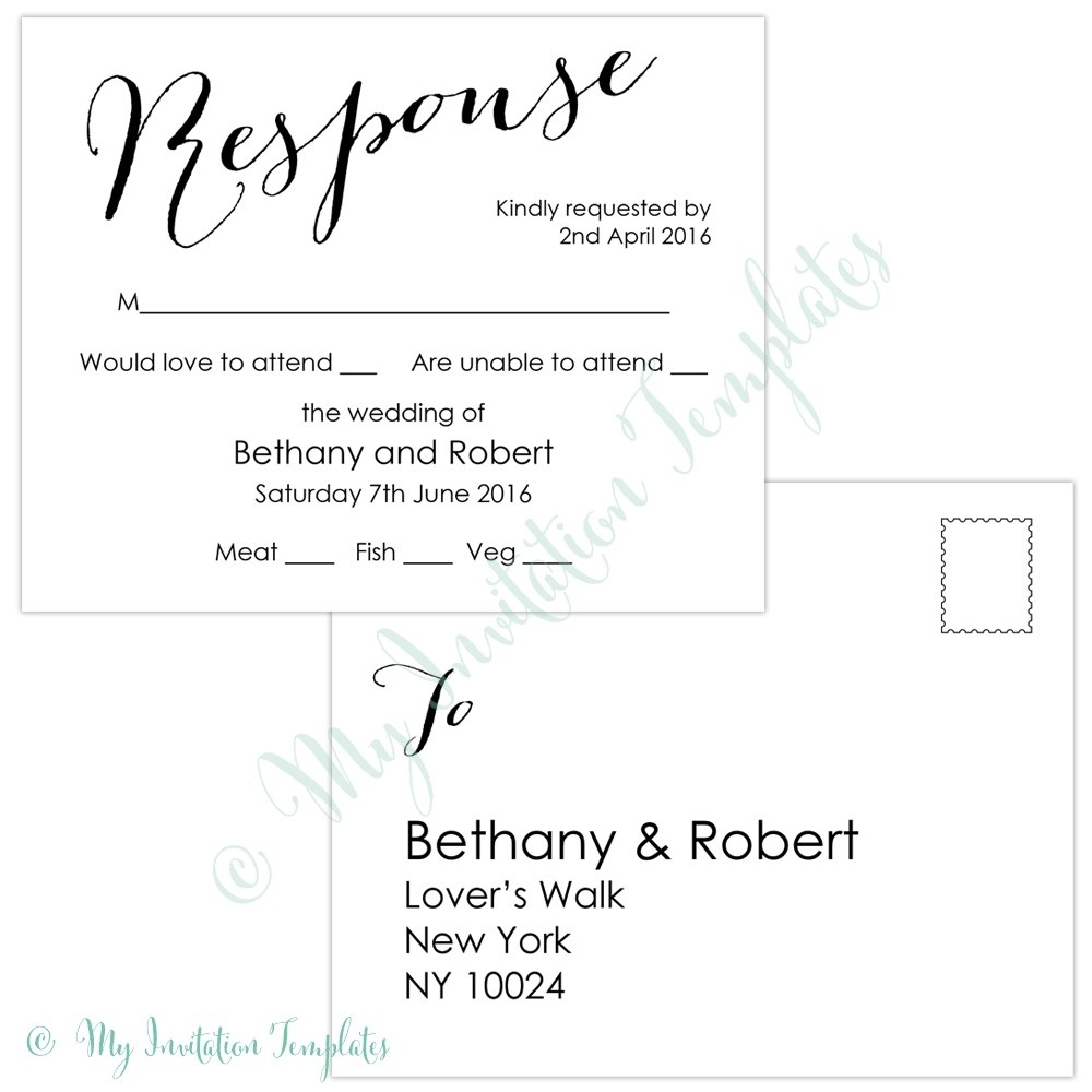 Free Printable Rsvp Cards Free Printable