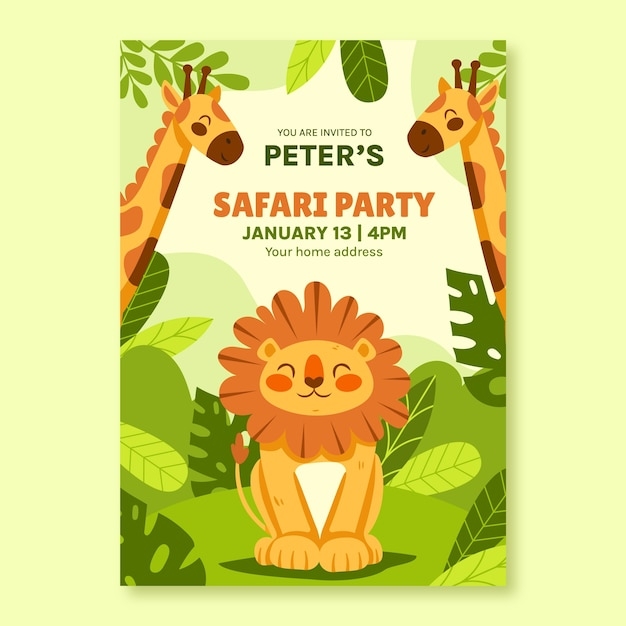 Free Printable Safari Birthday Invitation Templates For S Infoupdate