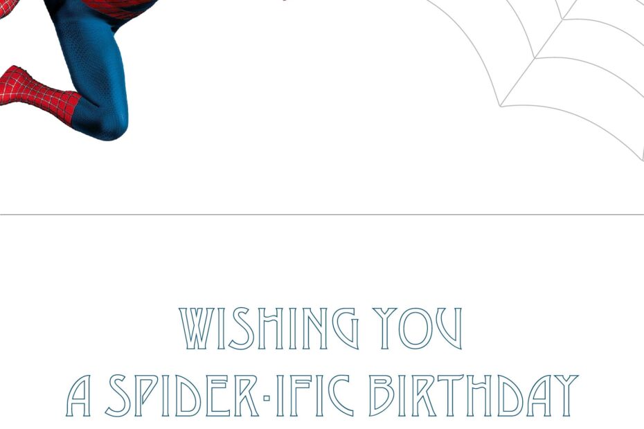 Free Printable Spiderman Birthday Card