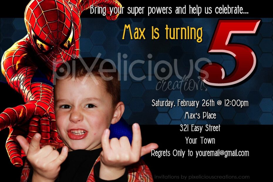 Free Printable Spiderman Invitations