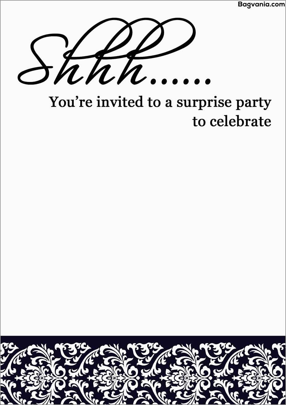 Free Printable Surprise 40Th Birthday Party Invitations