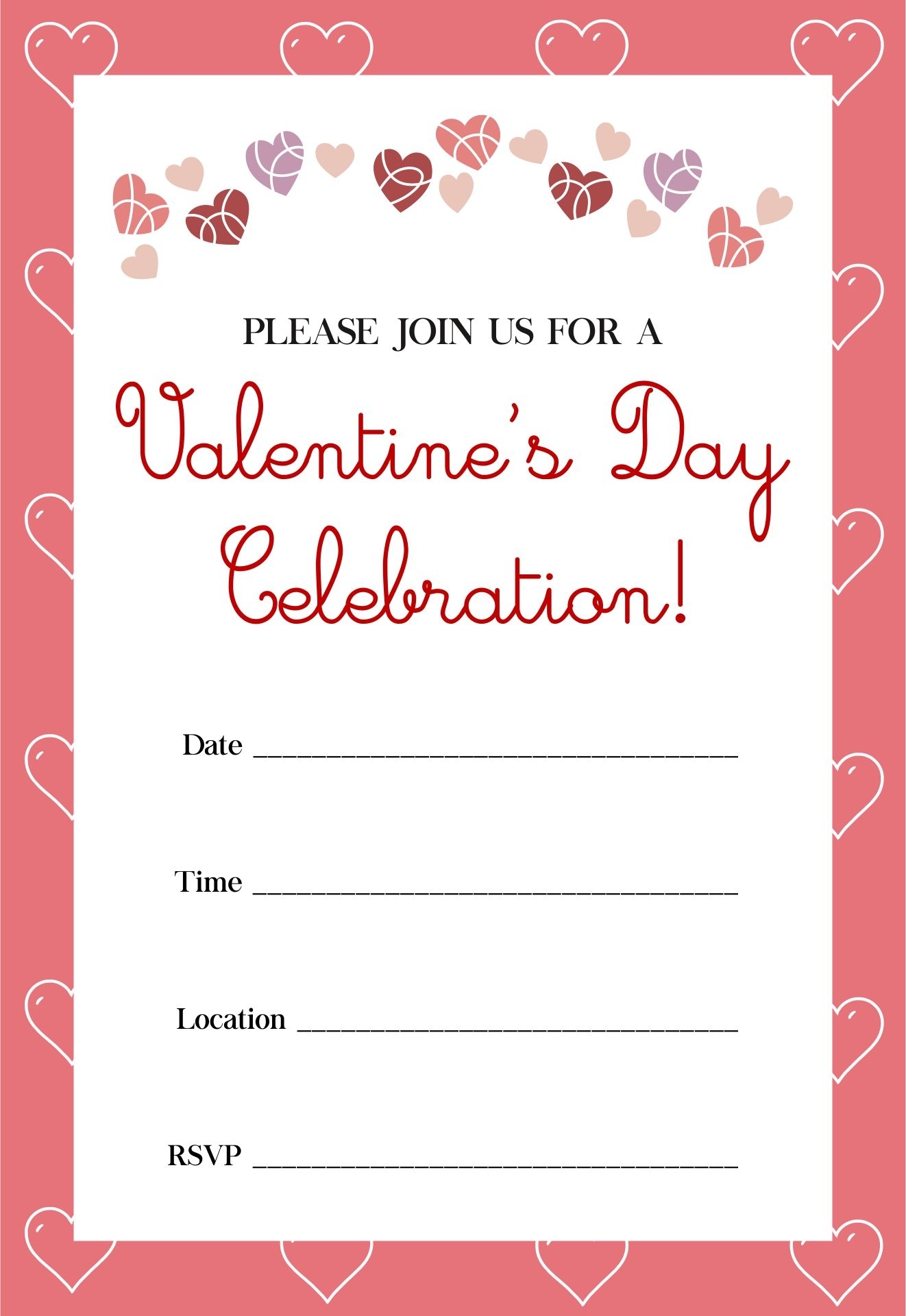 Free Printable Valentine Invitation Templates Free Printable