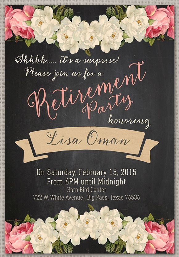 Free Retirement Invite Template