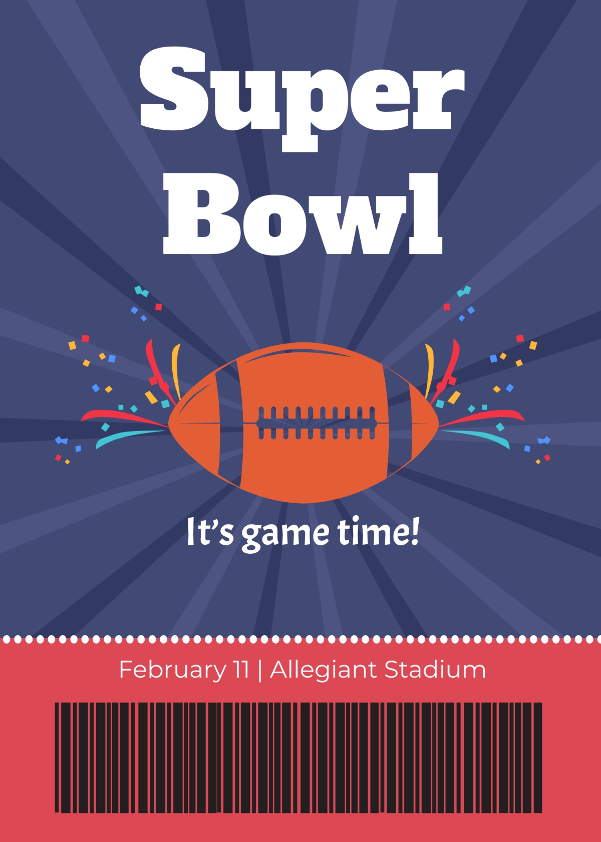 Free Super Bowl Ticket Invitation Template To Edit Online