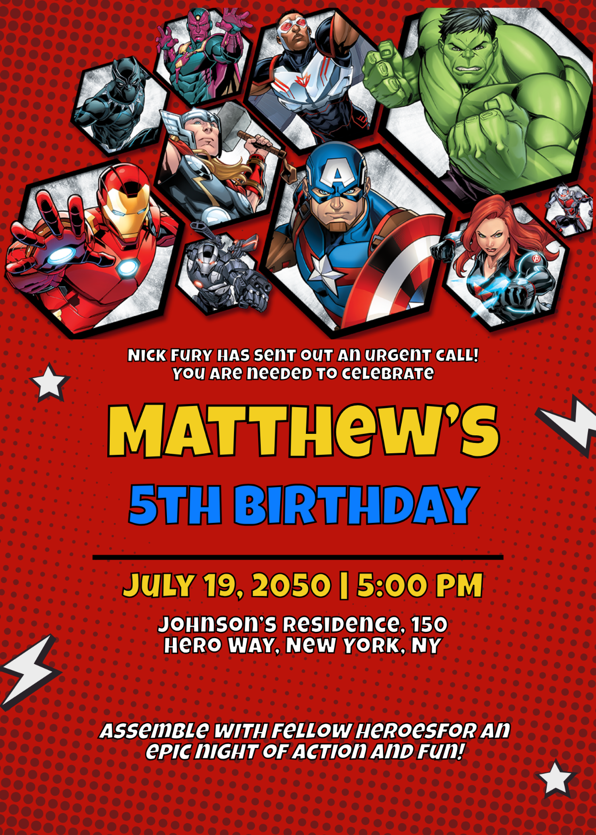 Free Superman Superhero Invitation Template To Edit Online