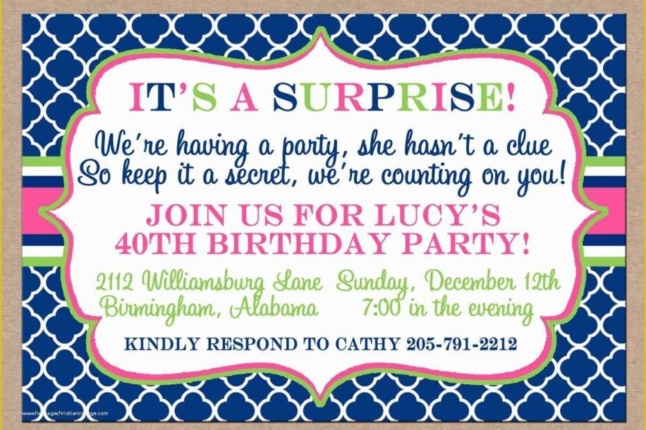 Free Surprise 50th Birthday Party Invitations Templates Of Free