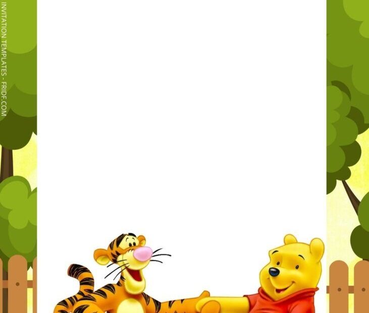 FREE Winnie The Pooh Birthday Invitation Templates FRIDF Download
