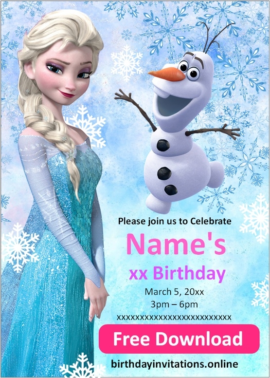 Frozen Birthday Invitations Birthday Invitations
