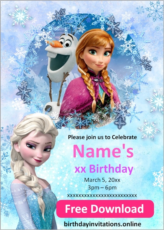 Frozen Birthday Invitations Birthday Invitations