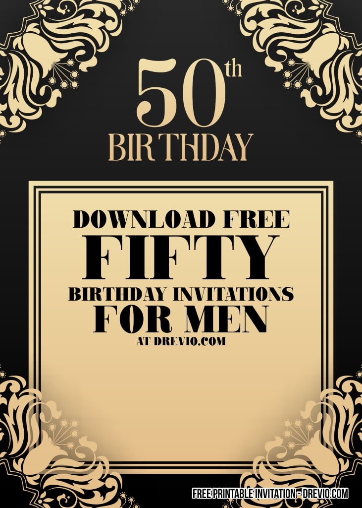 Get 50Th Birthday Invitations Gif Free Invitation Template