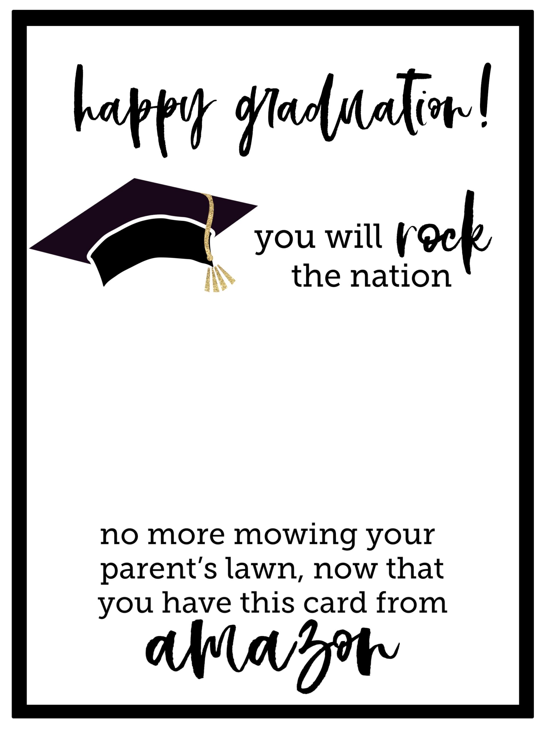 Graduation Card Template Printable