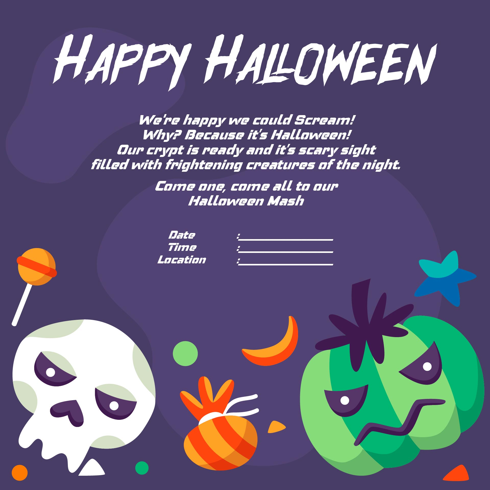 Halloween Birthday Invitations Templates 15 Free PDF Printables 