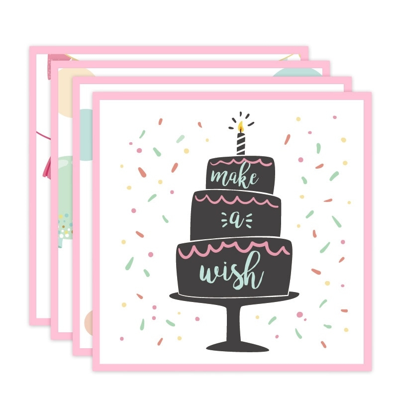 Happy Birthday Greeting Card Cartoon Printing Card Grandado