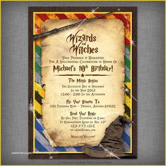Harry Potter Invitation Template Free Of Free Harry Potter Invitations 