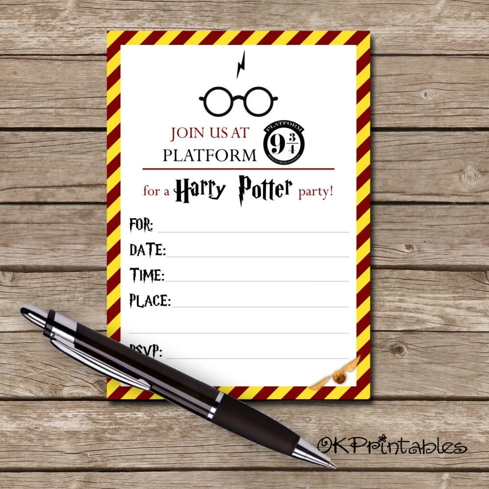 Harry Potter Invites Printable Printable And Enjoyable Learning