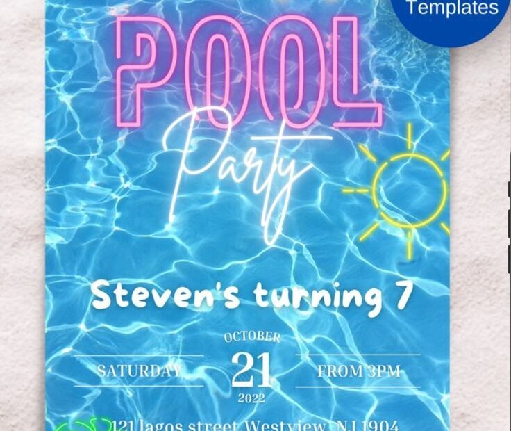 Having A Pool Party This Summer Check Out Our New Neon Pool Party