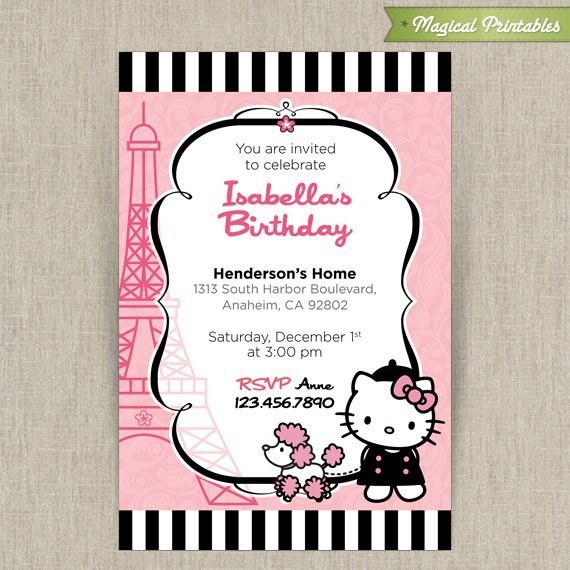 Hello Kitty Invitations Printable
