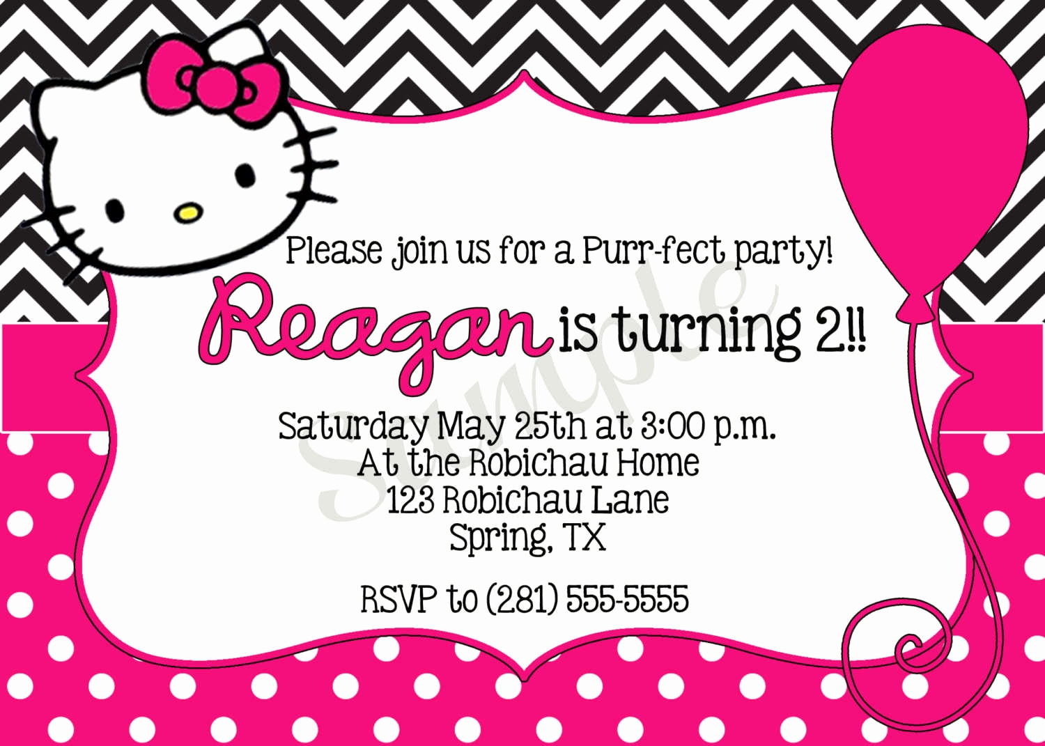 Hello Kitty Printable Invitation Lovely Hello Kitty Printable Birthday 