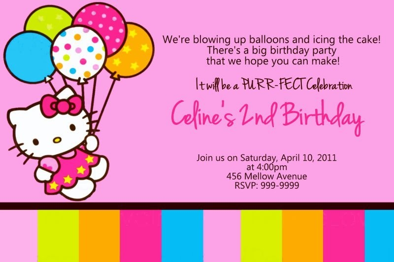 Hello Kitty Printable Invitations Birthday