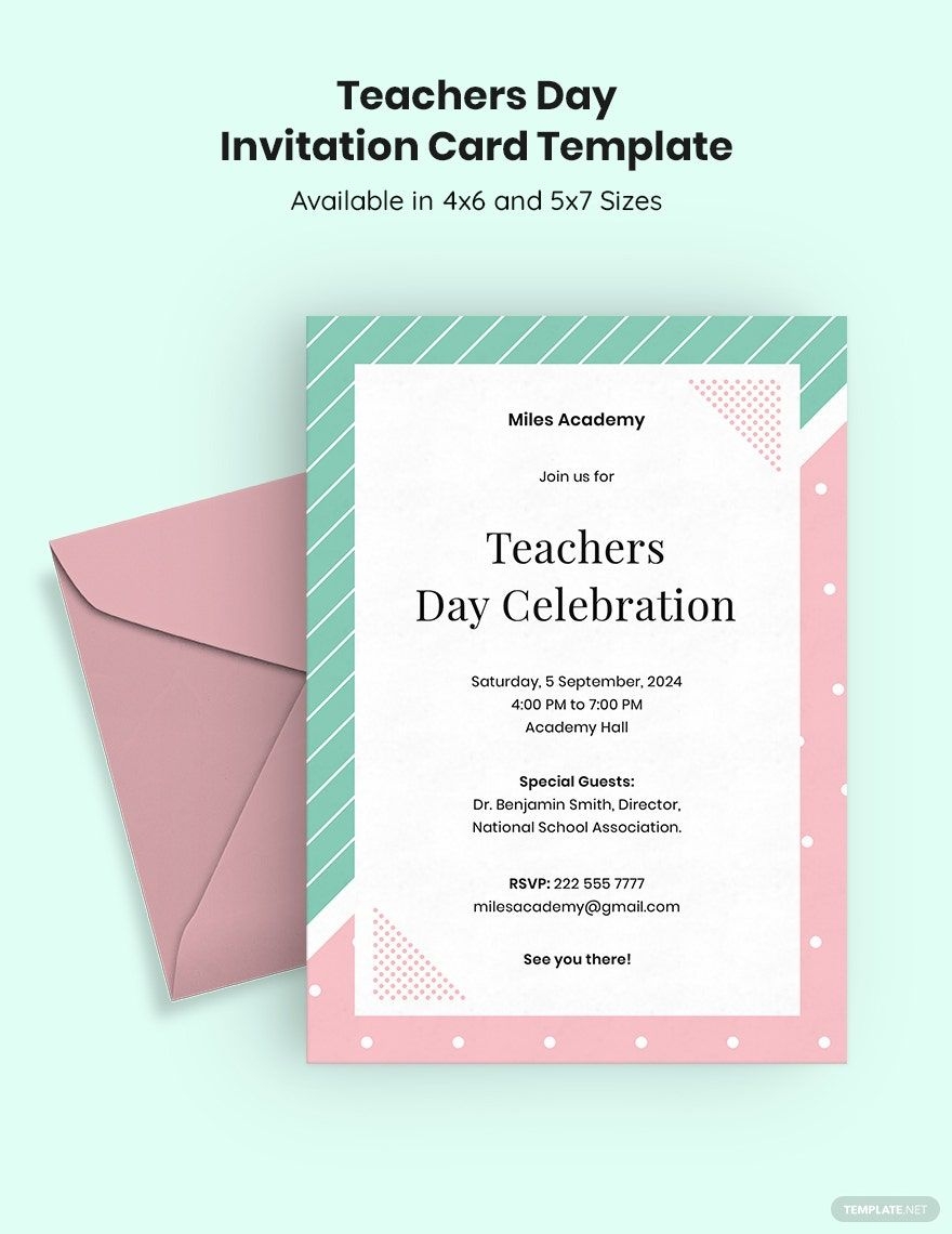 Invitation Card For Teachers Day Celebration