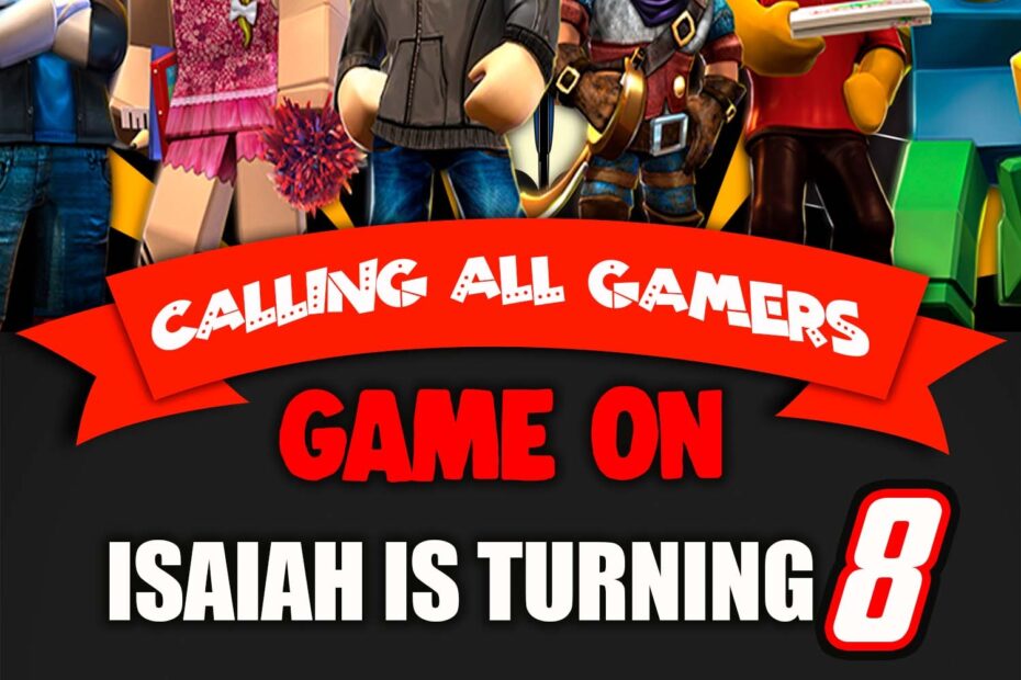 Invitations Roblox Birthday Roblox Printables Invitation Girl Roblox