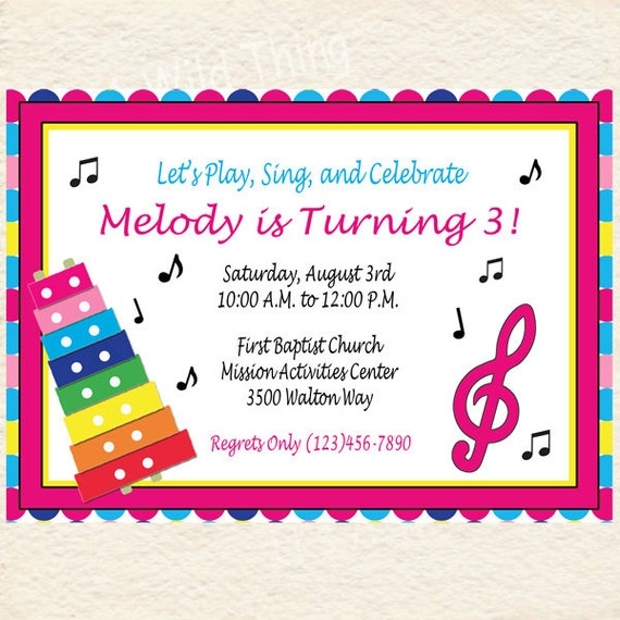 Items Similar To Music Theme Invitations On Etsy