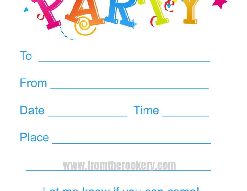Kids Birthday Party Invites
