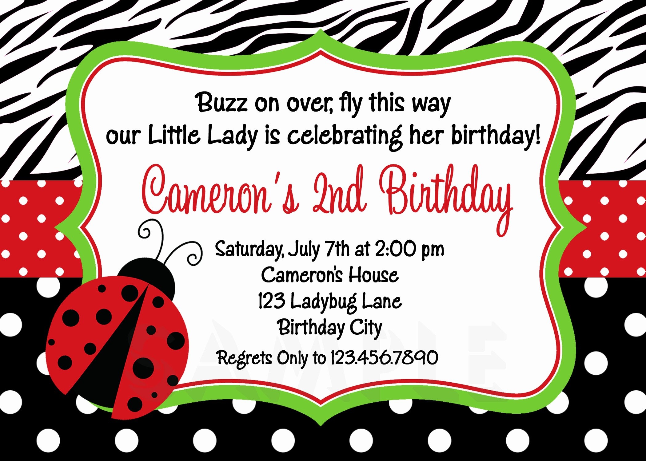 Ladybug Invitations Template Free Stcharleschill Template