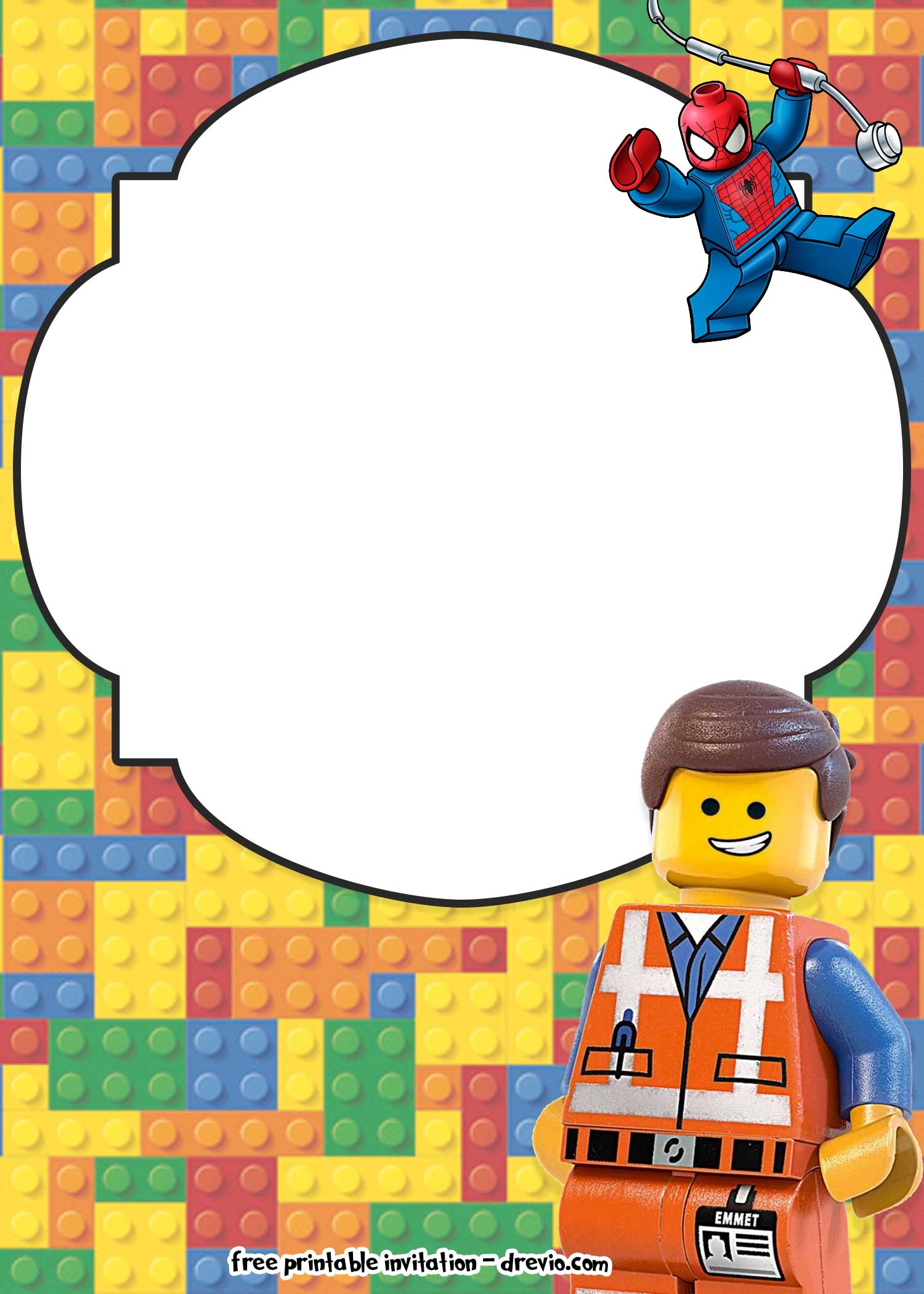 Lego Birthday Invitation Template