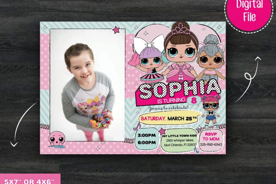 LOL Surprise Invitation LOL Surprise Birthday Invitation LOL doll