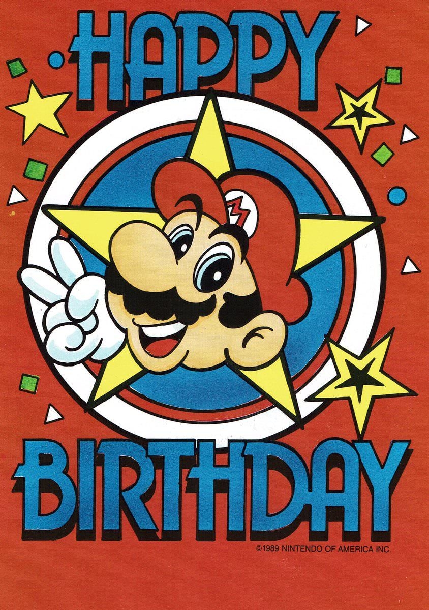 Mario Birthday Card Printable