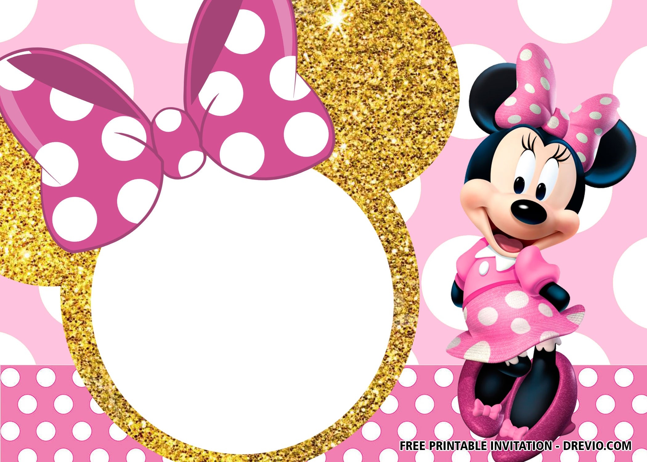 Minnie Mouse Birthday Invitations Templates