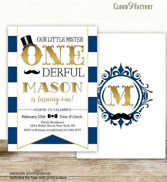 Mr Onederful Invitation Template Free